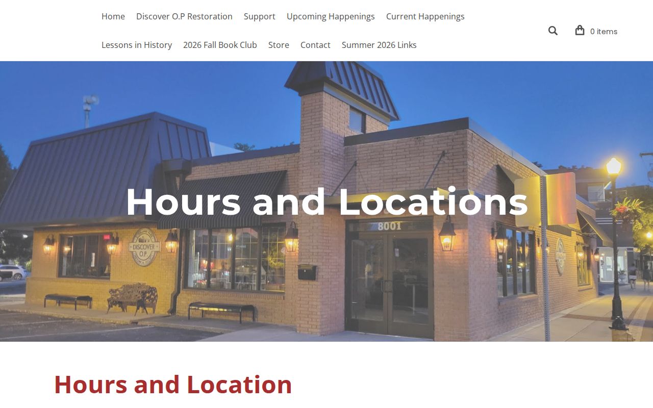 Overland Park city directory Historical Society research location