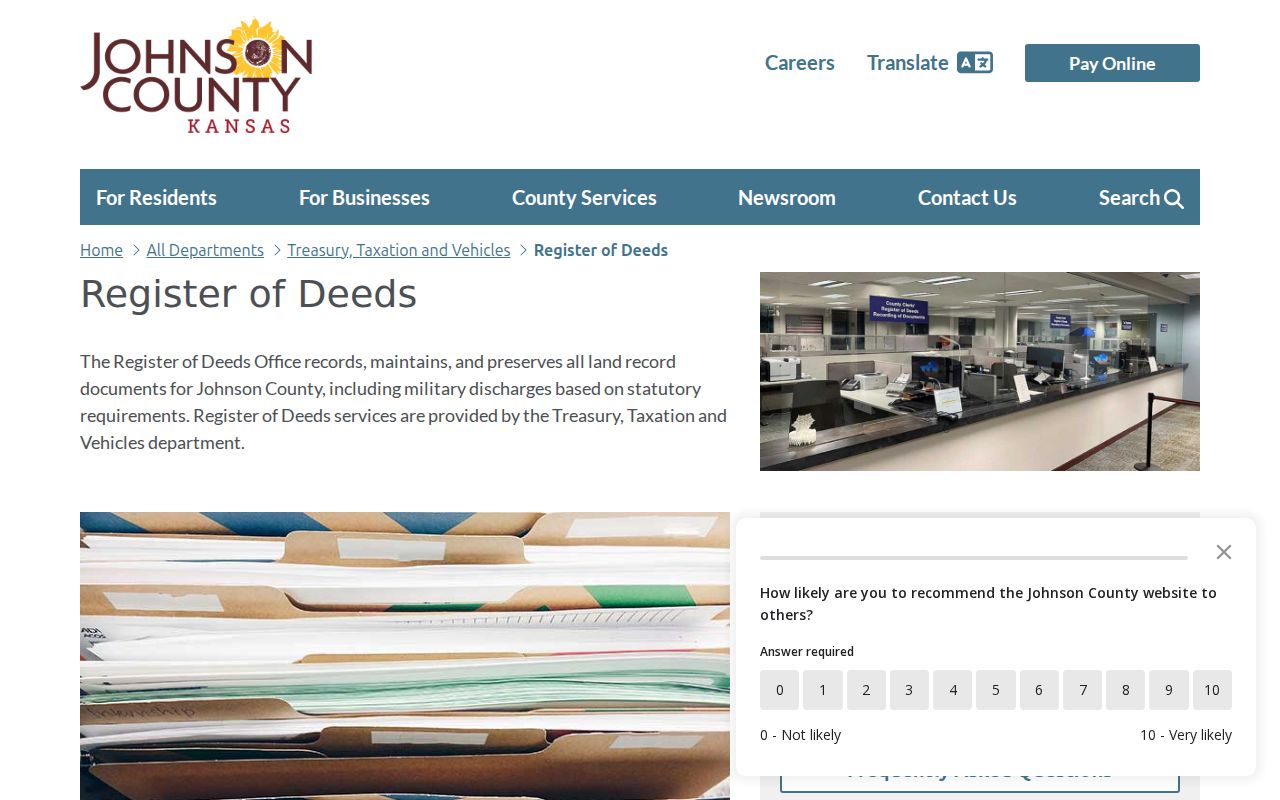 Overland Park residents directory Register of Deeds